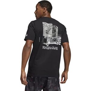 adidas Men's Dame Dolla Tee, Black, Medium