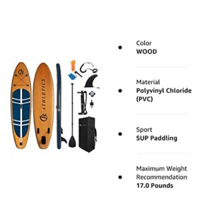 Inflatable Stand Up Paddle Board (6 Inches Thick), ISUP Package W/Premium SUP Accessories & Backpack, Non-Slip Deck,Fins, Adjustable Paddle, Leash, Hand Pump,Standing Boat for Youth & Adult