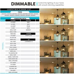 LUXRITE Candelabra LED Light Bulbs 100 Watt Equivalent, 800 Lumens, 3000K Soft White, 7W, B11 Dimmable Chandelier Light Bulbs, Damp Rated, Clear Glass, Torpedo Shape, UL Listed, E12 Base (6 Pack)