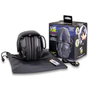 Mack's Live Fire Stealth Electronic Shooting Earmuffs for Hunting, Tactical, Target, Skeet and Trap Shooting