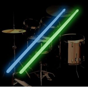 Night Light Drumsticks, 5A Luminous Light Up Drum Sticks, Bright Luminous Glow in The Dark Drumsticks, Bright Light Up Drum Sticks for Adults Kids Professional, Blue