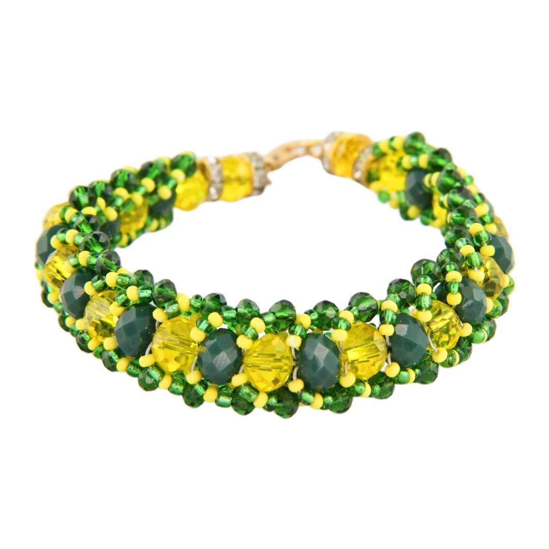 Ilde Tejido de Orunmila A - Orunmila Woven Ilde Dark A (green yellow end) Yellow,Green One Size