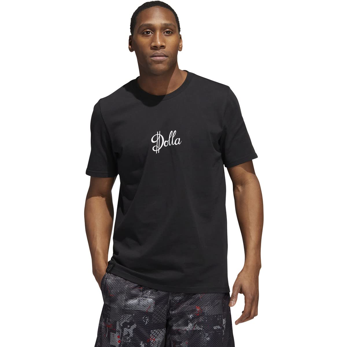 adidas Men's Dame Dolla Tee, Black, Large