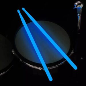 Night Light Drumsticks, 5A Luminous Light Up Drum Sticks, Bright Luminous Glow in The Dark Drumsticks, Bright Light Up Drum Sticks for Adults Kids Professional, Blue