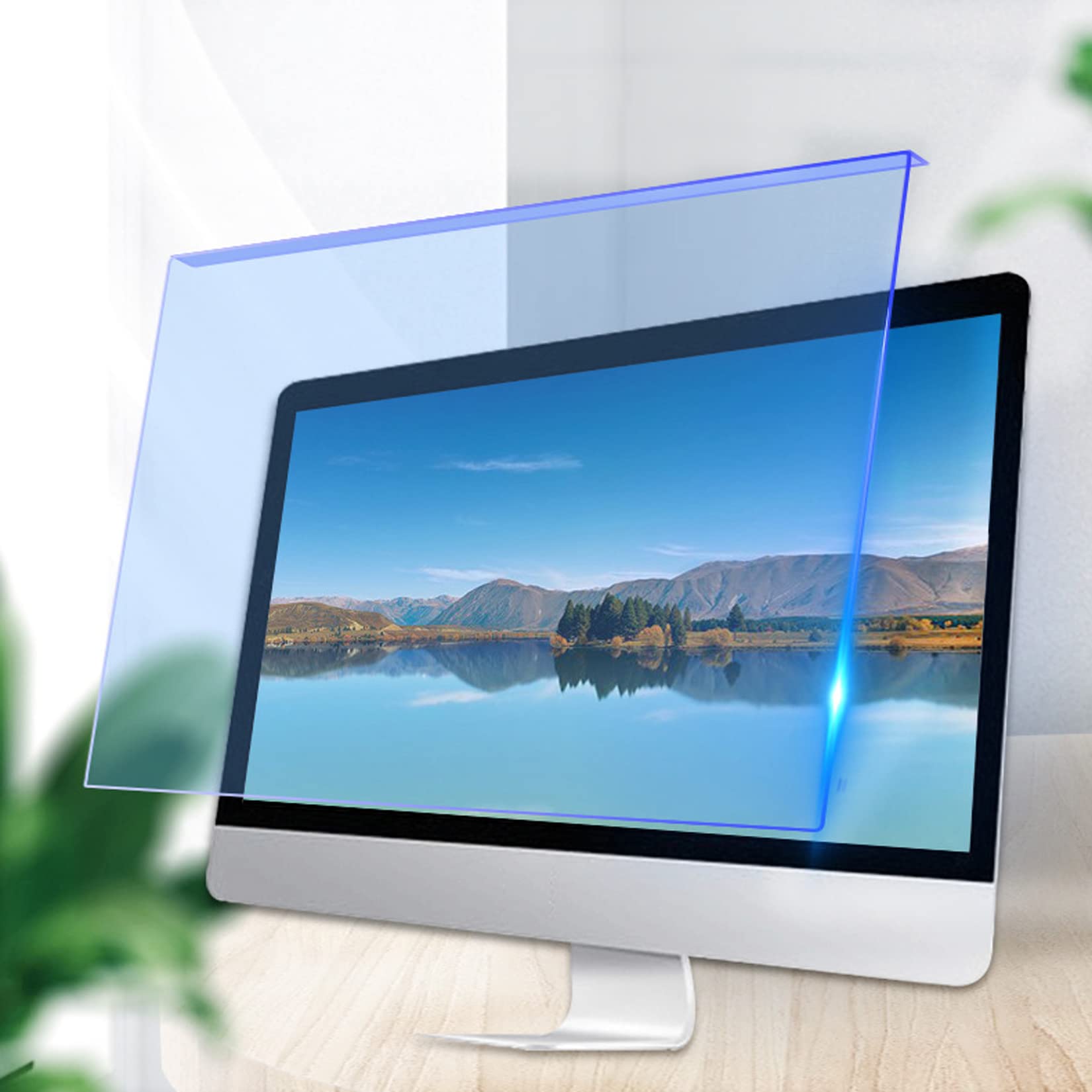 WLWLEO Anti Blue Light Screen Protector Panel for 27 Inches Computer Filter Out Blue Light, Relieve Eye Fatigue, Help You Sleep Better Dust-Proof ＆ Anti Scratch Film