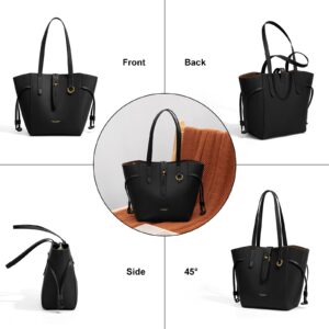 Cnoles Women Purse And Handbags for Women Tote Shoulder Crossbody Satchel Hobo Bags Purse Designer Handbags Genuine Leather Black