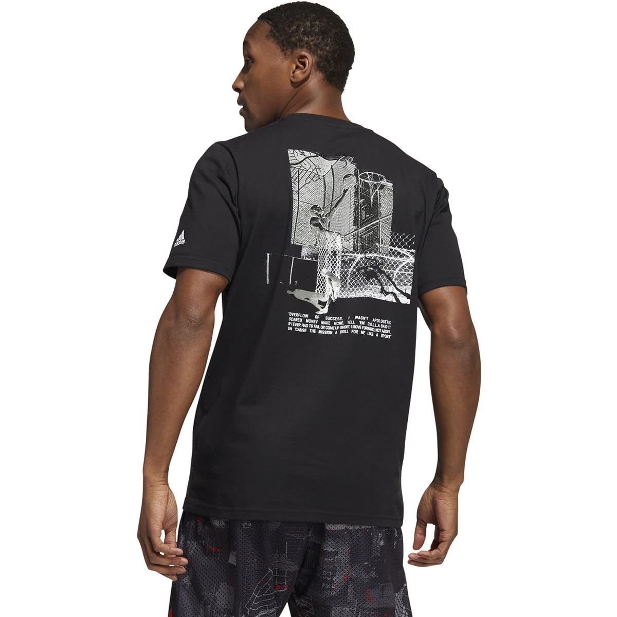 adidas Men's Dame Dolla Tee, Black, Large