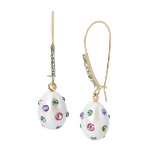 pearl egg dangle earrings