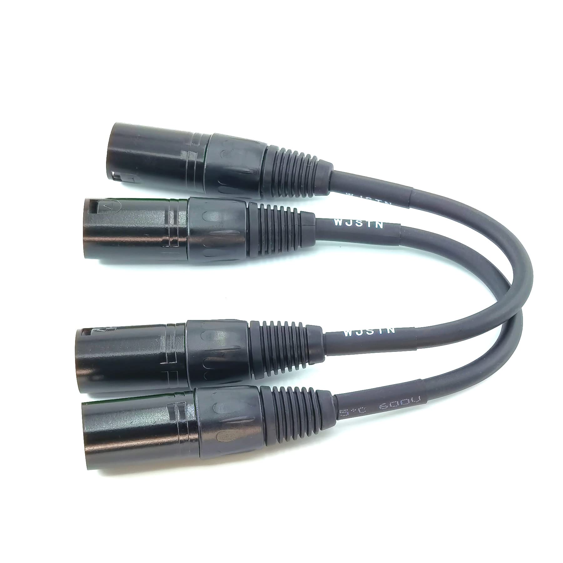 Suanqi 060 XLR Adapter Male to Male, XLR 3pin Male Panel Mount 6 inches 3 pin XLR Extension shunt Cable 2 Pack