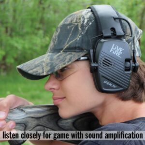 Mack's Live Fire Stealth Electronic Shooting Earmuffs for Hunting, Tactical, Target, Skeet and Trap Shooting