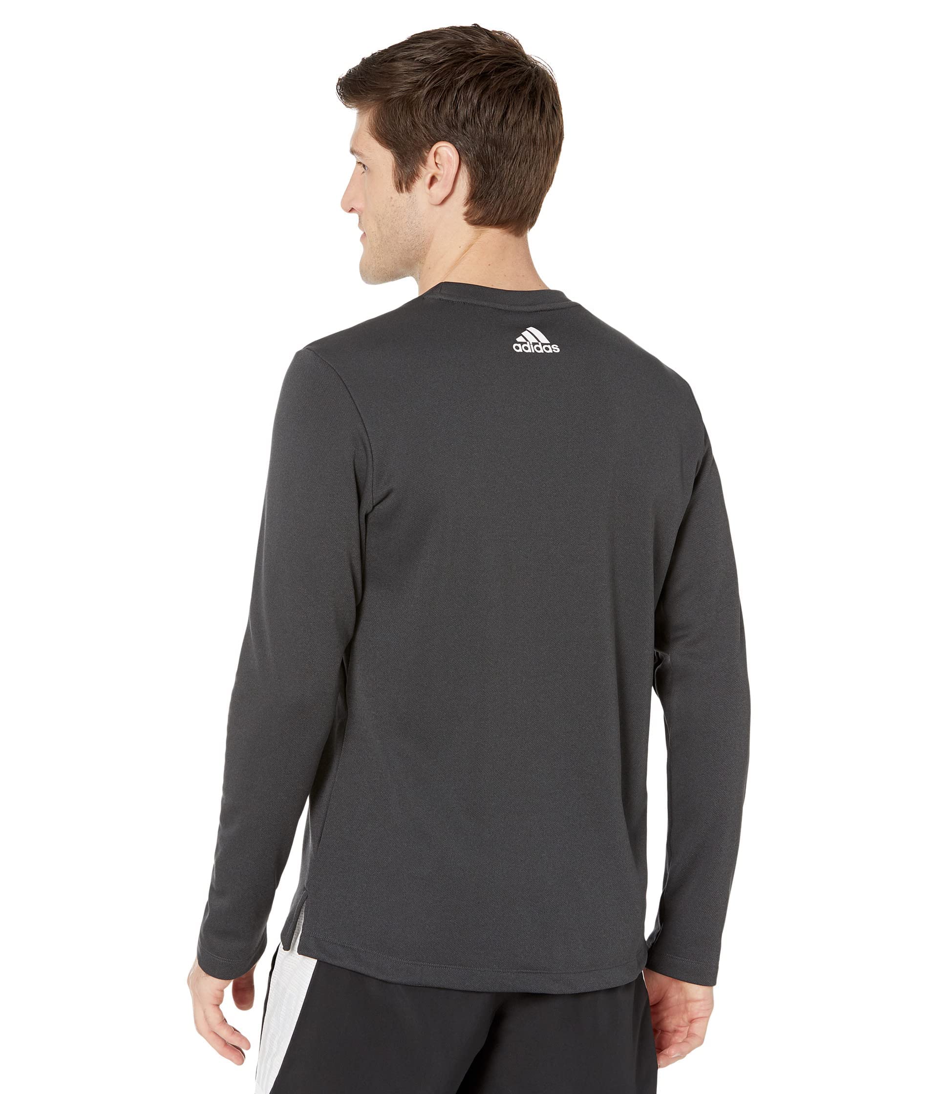 adidas Men's Icon 3 Bar Training Crew, Black, Large