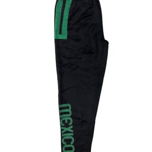 Men's Mexico Sweatpants with Zipper Pockets, Mexico National Football Team Jogger Pants (XX-Large) Black