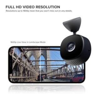 iOttie Aivo View Smart Dash Cam | Works with Alexa Voice Assistant | 1600p HD Resolution | Mobile App Support | Collision Detection | Loop Recording | GPS Tracking | Micro SD Card (Not Included!)