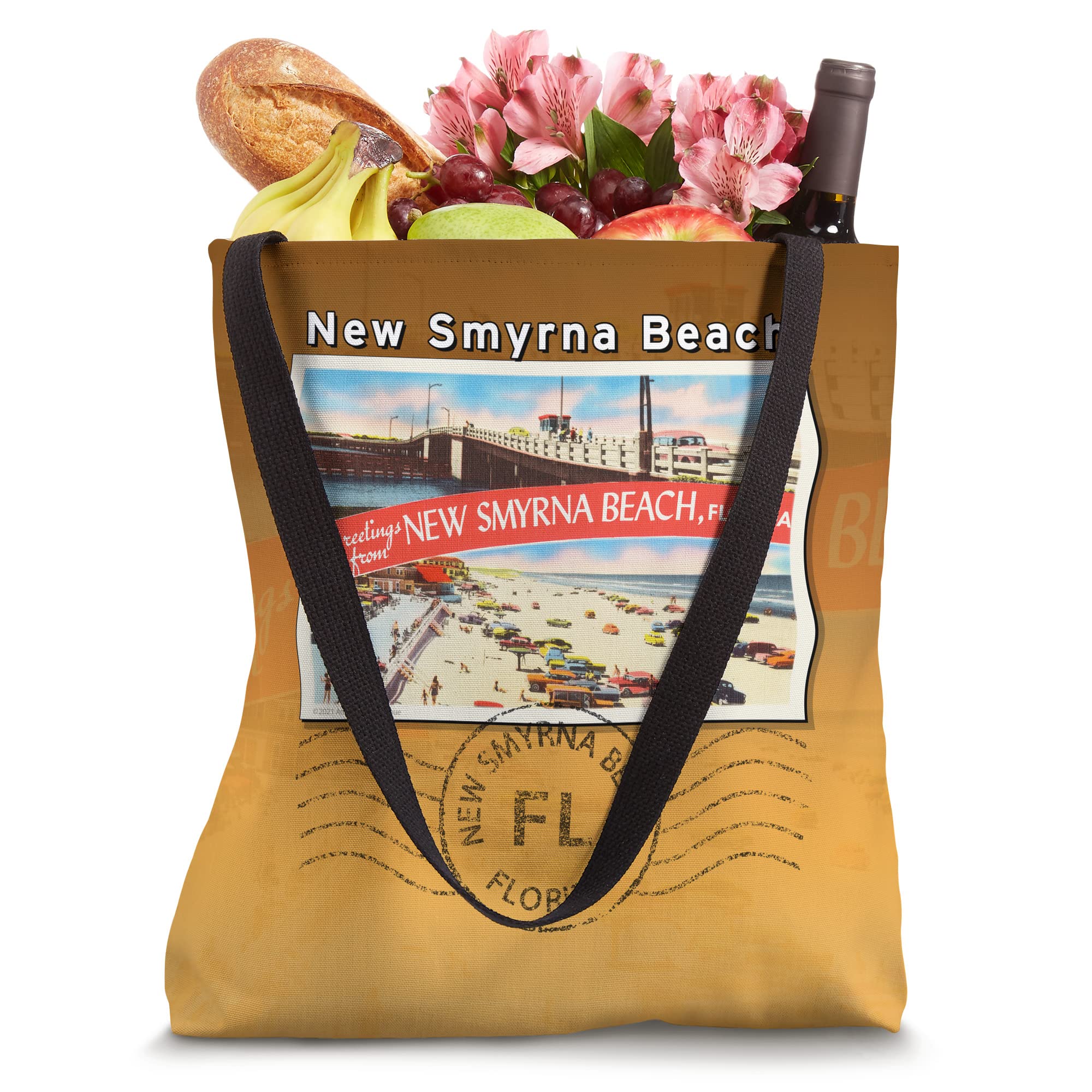 New Smyrna Beach Florida FL Large Letter Postcard Postmarked Tote Bag