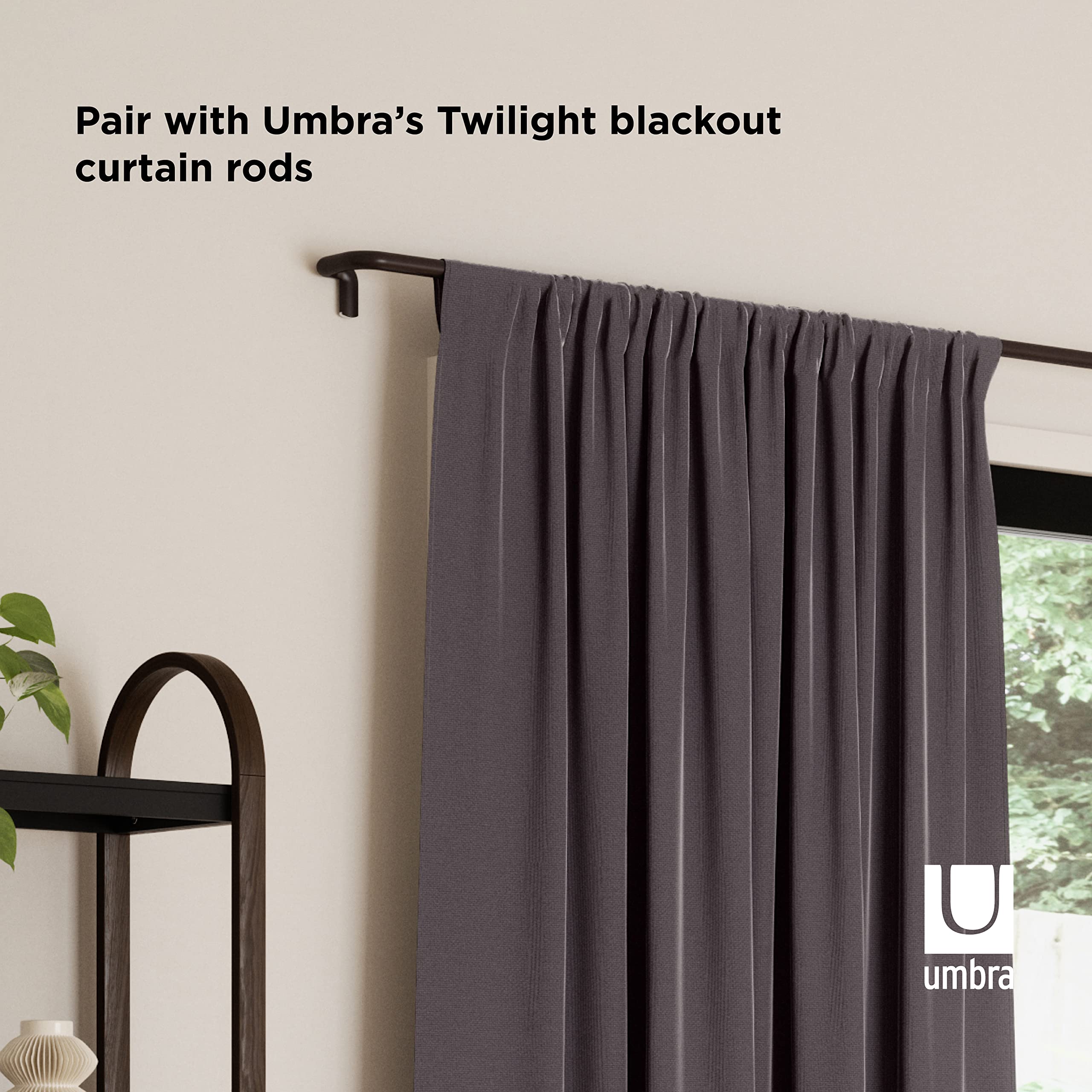 Umbra Twilight Blackout Panel 63", Set of 2, Charcoal