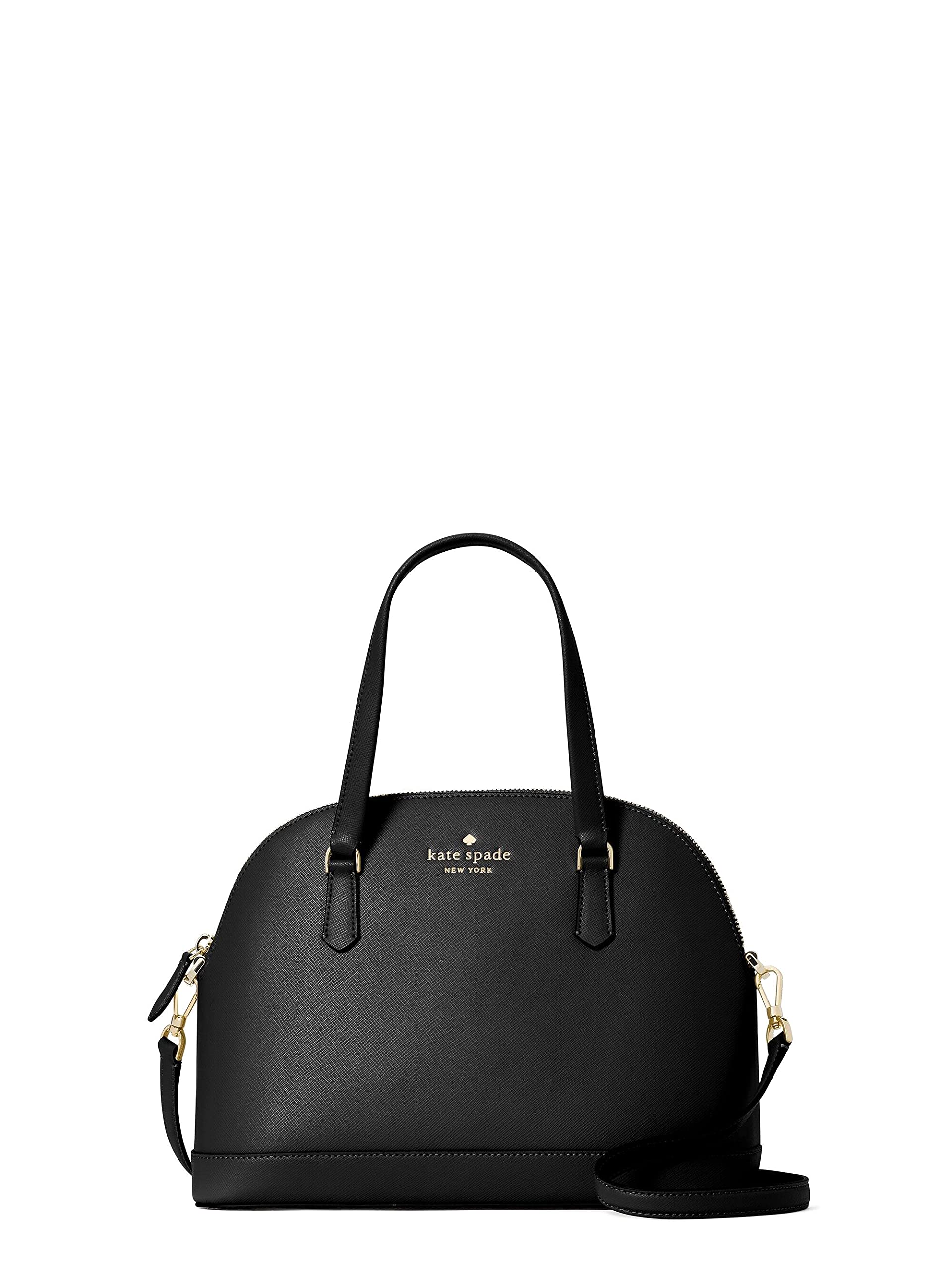 Kate Spade Saffiano Leather Medium Dome Satchel (Black)