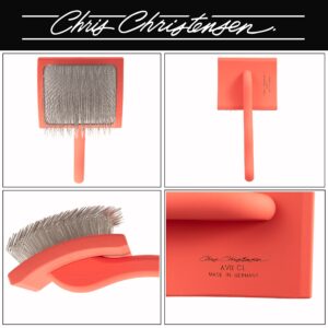 Chris Christensen Shampoo & Slicker Brush Bundle, White on White Shampoo 16 oz, Color Treatment + Big G Slicker Brush Large, Perfect for Doodles, Groom Like a Professional, Made in USA