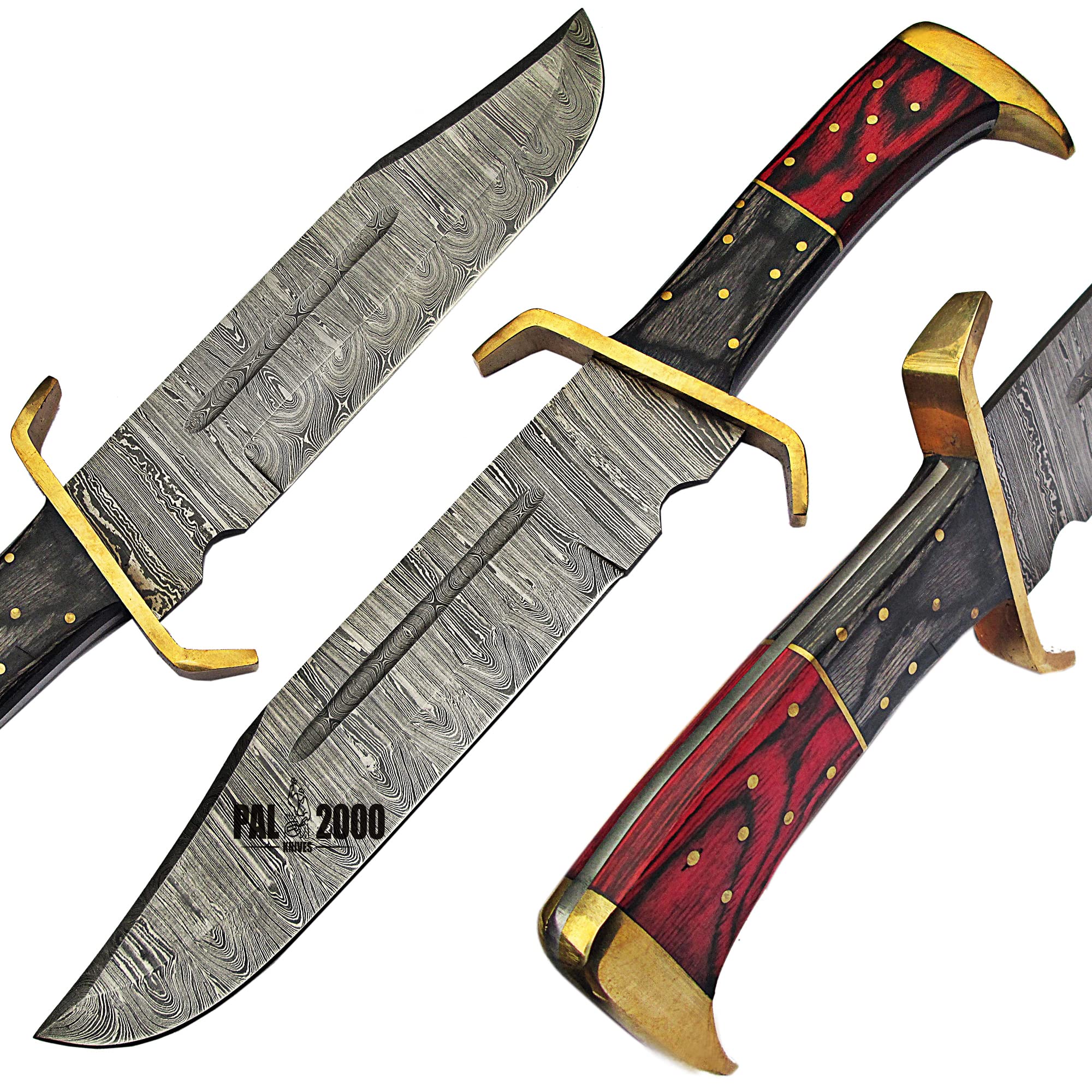 HUN-4012 Handmade damascus Steel Hunting Knife With Sheath