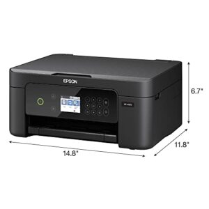 Epson Expression Home XP-4105 Wireless Small-in-One Color Inkjet Printer, White - Print Copy Scan - 2.4" Color LCD, 10 ppm, 5760 x 1440 dpi, Hi-Speed USB, Auto 2-Sided Printing, Voice Activated