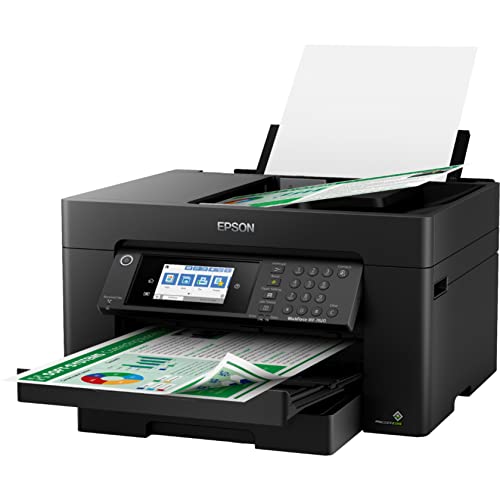 Epson EcoTank ET-4800 Wireless All-in-One Supertank Color Inkjet Printer, White - Print Copy Scan Fax - 10.0 ppm, 5760 x 1440 dpi, 8.5" x 14", Voice Activated, 30-Sheet ADF, Ethernet