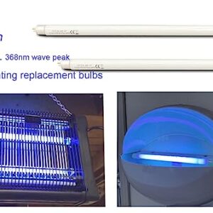 (2Pack) F8T5/BL 12 inch Replacement Black Blue Light Bulb, G5 base,T5 F8W BL368 Linear Fluorescent Blue Lamps