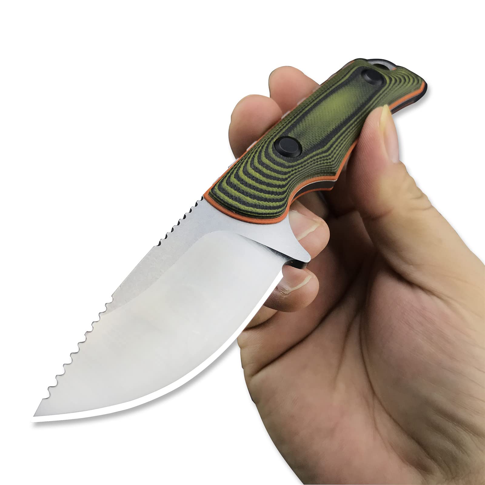 Generies Brands Hidden Canyon Hunter small EDC Fixed Blade Knife With Kydex Sheath for Men, Full Tang 8Cr13Mov Drop Point, With G10 Handles