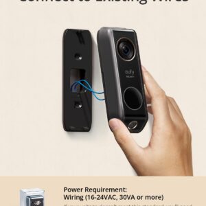 eufy Security Video Doorbell (Wired) S330 with Chime, Dual Cam, Delivery Guard, Security Camera, 2K with HDR, No Monthly Fee, 16-24V, 30VA, homebase NOT Supported, Motion Only Alert