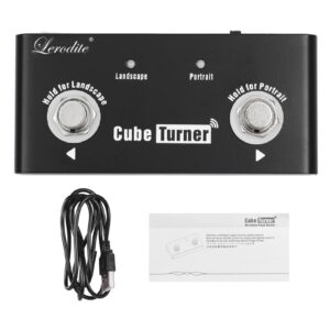 Lerodite Page Pedal Turner, External Pedal Controller,Music Score Control the Turning Function Page Up Page Down for Guitar Effect Pedal,Tablet,Mobile Phone