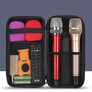 Microphone Storage Box Case Shockproof Waterproof Carry Bag for Outdoor