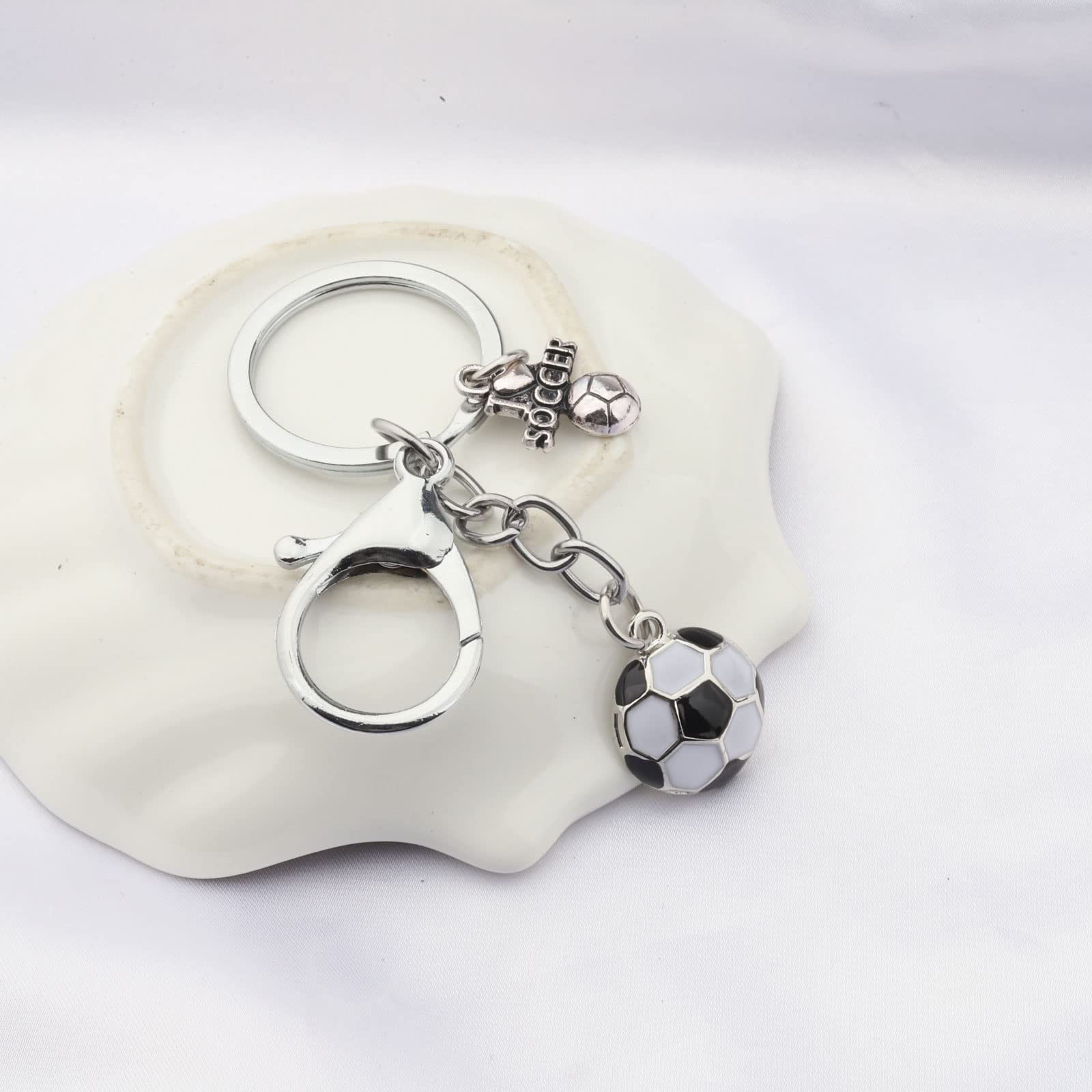 WSNANG Soccer Gift Soccer Coach Keychain TV Show Inspired Gift Soccer Keyring for Soccer Lover Gift (Soccer Keychain)