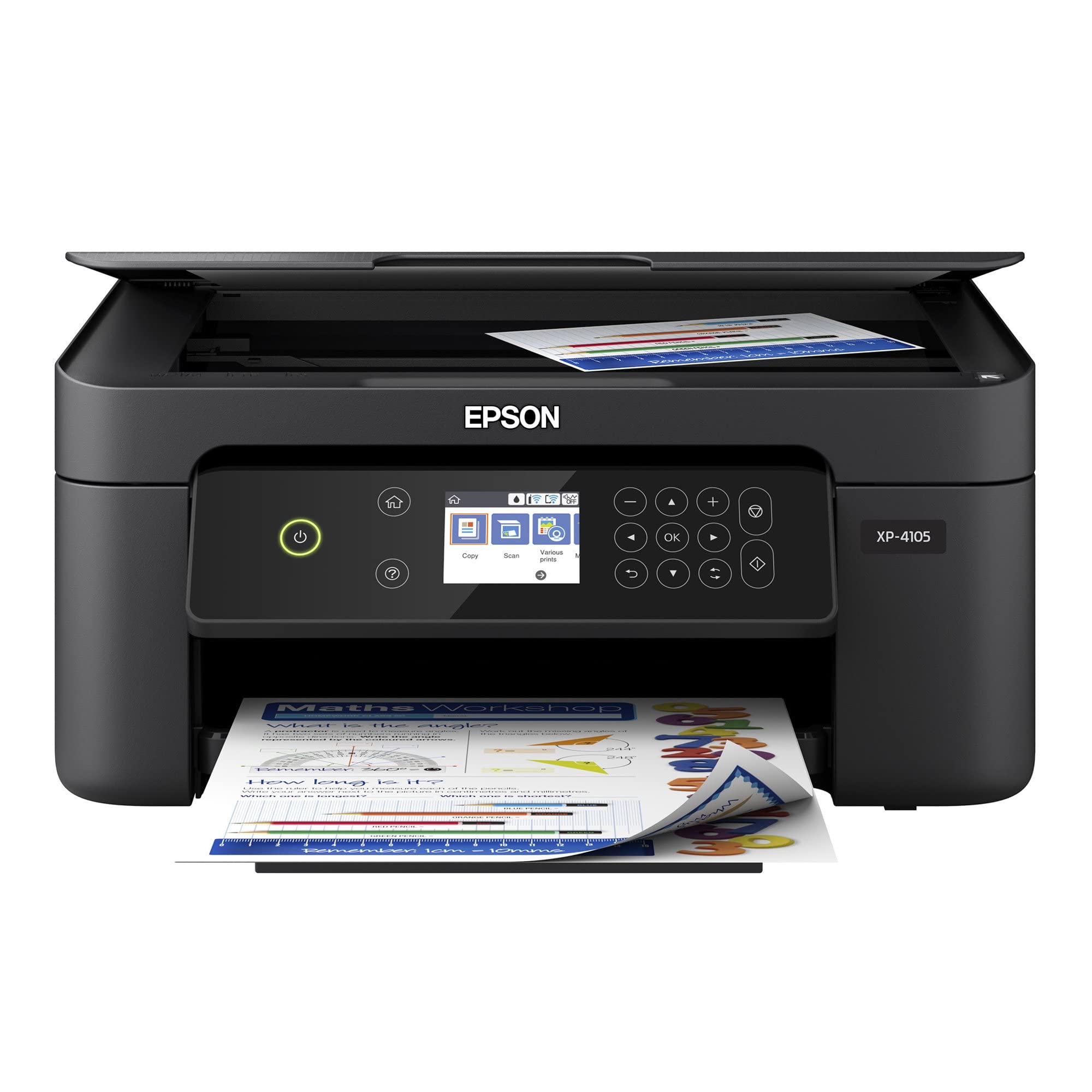 Epson EcoTank ET-4800 Wireless All-in-One Supertank Color Inkjet Printer, White - Print Copy Scan Fax - 10.0 ppm, 5760 x 1440 dpi, 8.5" x 14", 30-Sheet ADF, Ethernet