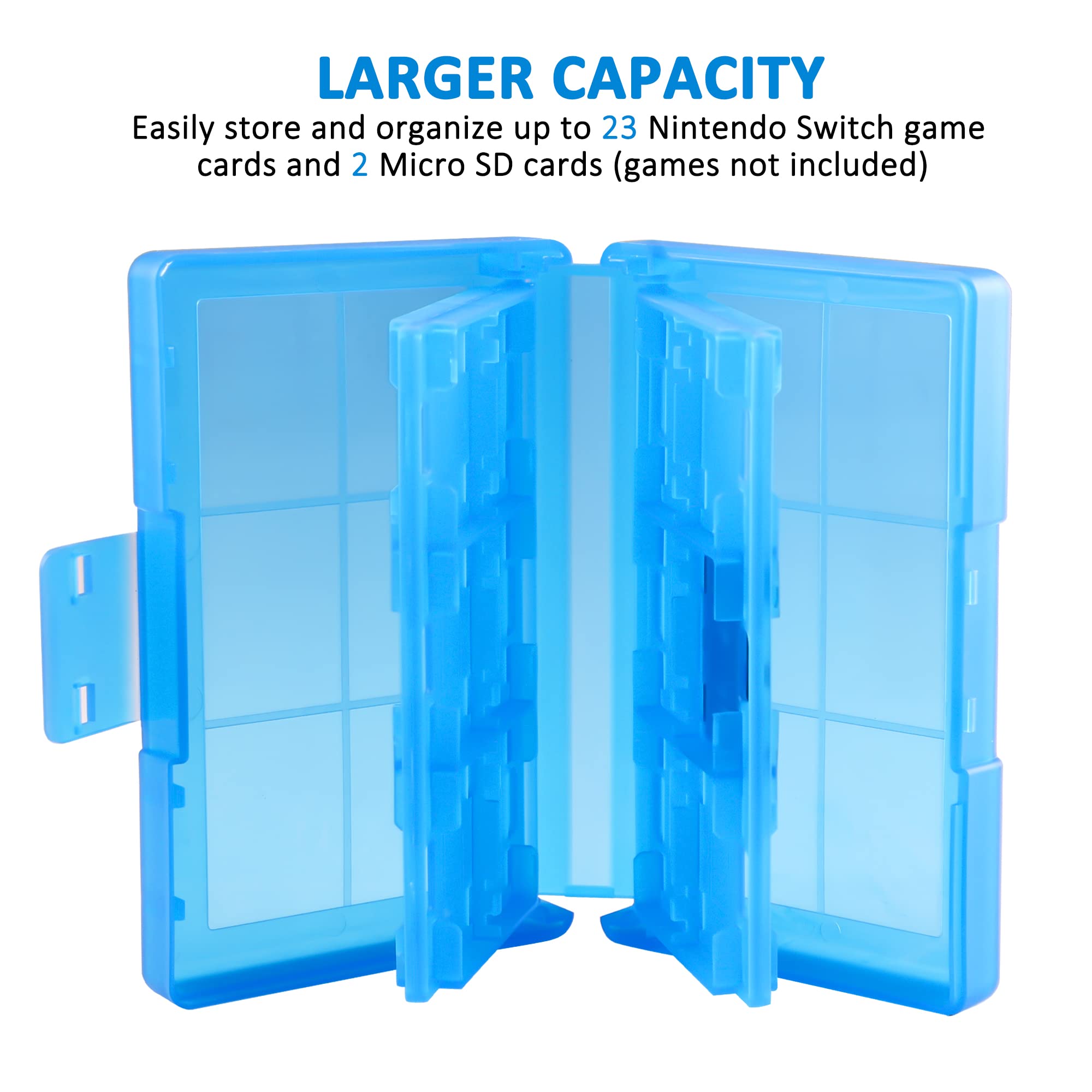 Xahpower Game Card Case Holder for Nintendo Switch, 24-in-1 Game Storage Case Compatible with Nintendo Switch/ Switch Lite/ Switch Oled Catridge Storage Box