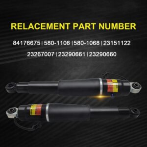 LUFT MEISTER 84176675 Rear Air Shock Absorber Pack of 2 Compatible with 2015-2021 Chevy Tahoe Suburban Cadillac Escalade ESV GMC Yukon XL