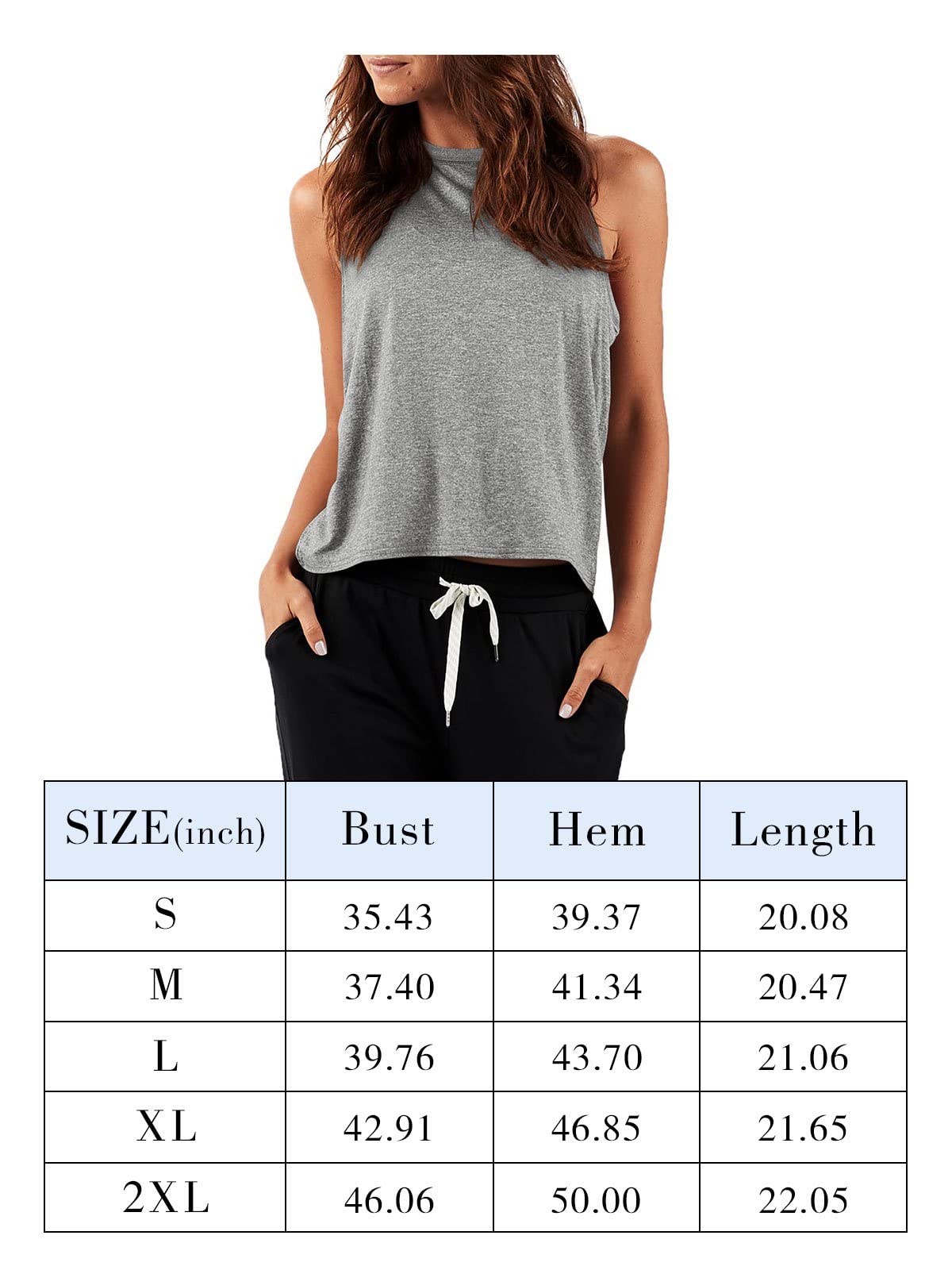 LASLULU Womens Sleeveless Tank Tops Workout Yoga Halter Neck Tops Loose Athletic Sport Shirts Muscle Casual Crop Tops for Teen Girls(Black Medium)