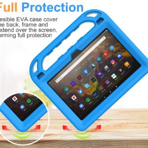 BMOUO Kids Case for Fire HD 10 Tablet (13th/11th Generation, 2023/2021) with Screen Protector, Shockproof Case for Amazon Fire HD 10 Tablet - Blue