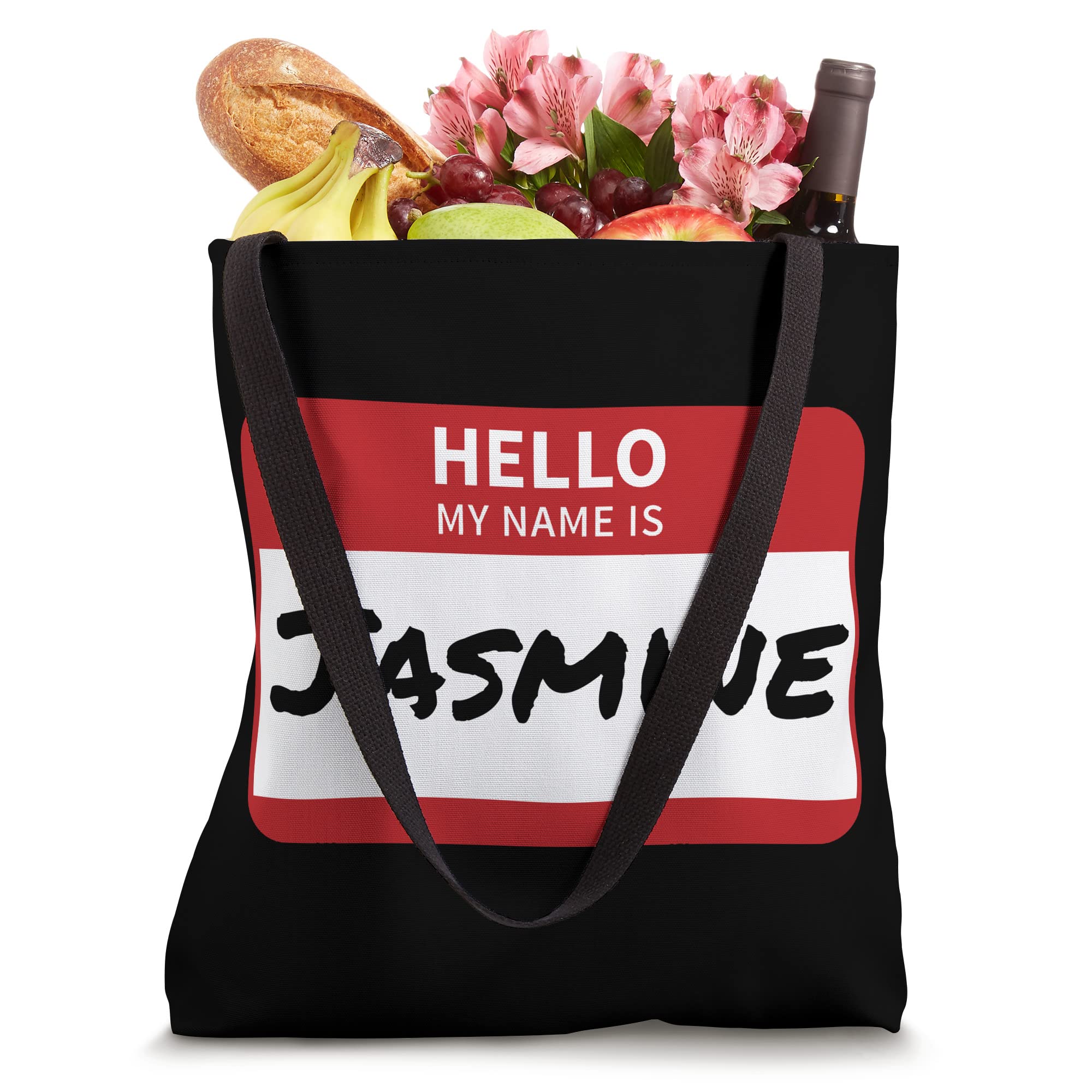 Jasmine Name Tag, Hello My Name Is Jasmine Tote Bag