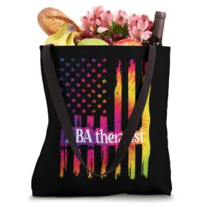 ABA Therapist US Flag Applied Behavior Analysis Tote Bag