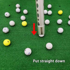 Golf Ball Retriever Professional Picker Durable Aluminum Golf Ball Shag Tube Release Retrievers Collector Practice Pick-up Sucker Tool, 39 Inch