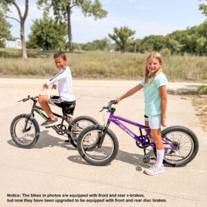 JOYSTAR 20 Inch Moutain Bike for Kids Ages 7-12 Year Old Boys Girls Shimano 7-Speed and Dual Disc Brake 20 Inch Fat Tire Boy Bike Kids' Bicycle Black