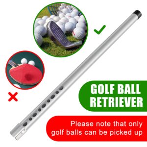 Golf Ball Retriever Professional Picker Durable Aluminum Golf Ball Shag Tube Release Retrievers Collector Practice Pick-up Sucker Tool, 39 Inch