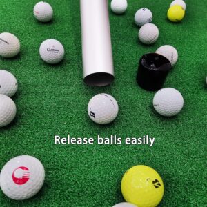 Golf Ball Retriever Professional Picker Durable Aluminum Golf Ball Shag Tube Release Retrievers Collector Practice Pick-up Sucker Tool, 39 Inch