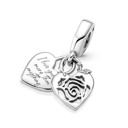 Pandora Rose Heart Padlock Dangle Charm Bracelet Charm Moments Bracelets - Stunning Women's Jewelry - Gift for Women in Your Life - Made with Sterling Silver