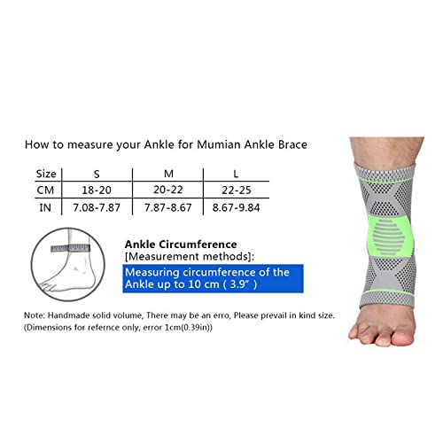 1 Pair Sports Ankle Support Elastic Compression Sleeve Guard for Injury Recovery Joint Pain Tendon Plantar Fasciitis Foot Socks (Size : S)