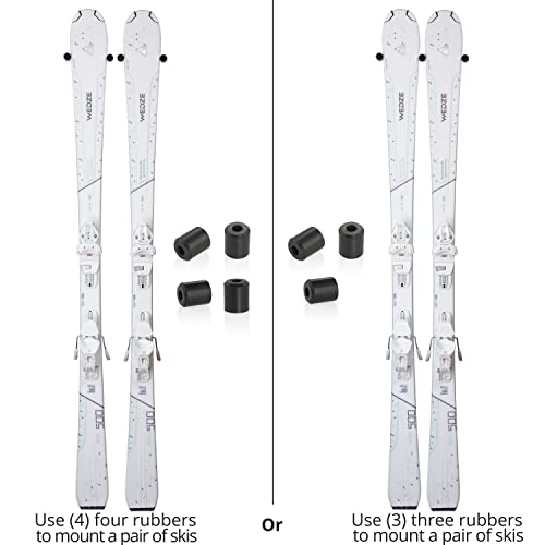 Arkorus [New] (8 x PCS) Ski Wall Mount, Ski Storage, Vertical Ski hanger Wall holder support Durable rack to safely store and display your Skis