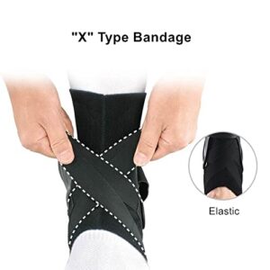 robots master Ankle Protector Sport Ankle Support Brace Sprains Injury Wrap Foot Guard Elastic Achilles Tendon Splint Strap Enkel Brace Soccer (Size : M)