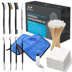 gun brushes 12 piece gun cleaning kits includes double-ended brush cleaning picks cleaning patches 6 inch cotton swabs and 20ml oiler