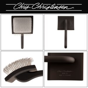 Chris Christensen Brush & Comb Bundle - Big K Slicker Brush + 000 7.5 in Greyhound Style Fine/Coarse Comb + 27mm Original Series Brush, Groom Like a Professional, Made in USA