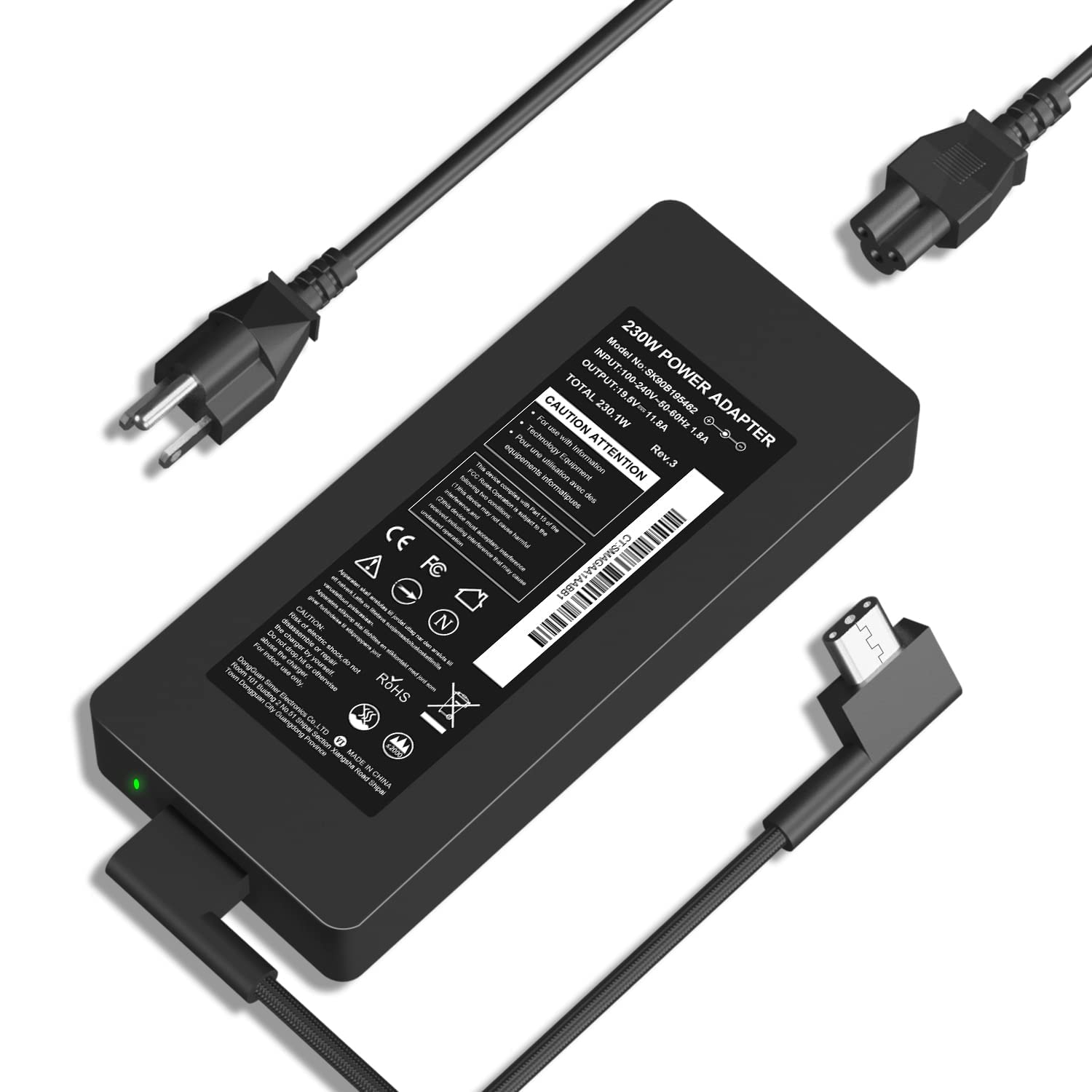 New Replacement 230W Razer Blade Charger,Razer Blade 14 RTX3060 RTX3070 RTX3080 Razer Blade 17 RTX2060 RTX2070 RTX2080 Razer Blade 15 Model GTX1060 GTX1070 RTX 3060 3070 AC Adapter Power Supply