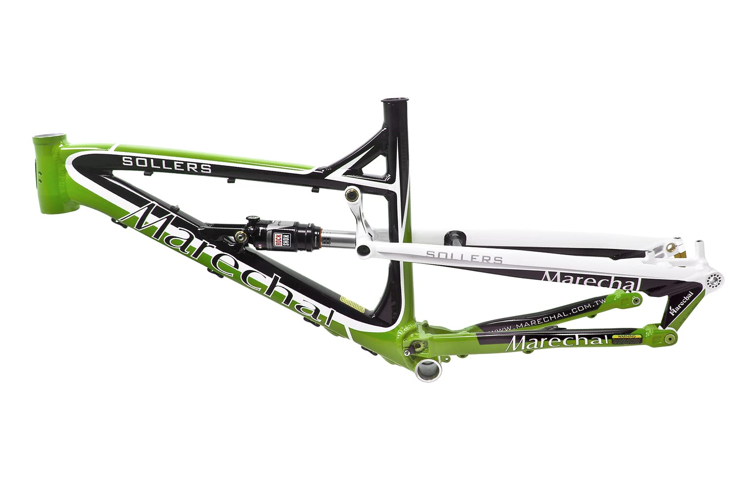 SwishTi Marechal Sollers Mountain Bicycle Bike Frame for All Mountain/Enduro/Free Ride use w/Rockshox Shock in 26"/27.5" (Green, 27.5")