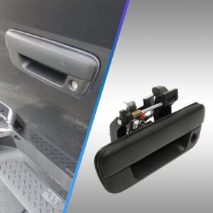 Tailgate Door Handle, Compatible with 2004-2012 Chevy Colorado & GMC Canyon & Isuzu i-280 / i-290 / i-350 / i-370, Exterior Rear w/ Keyhole | Replace# 80584, GM1915118 Tail gate Liftgate Latch Lock